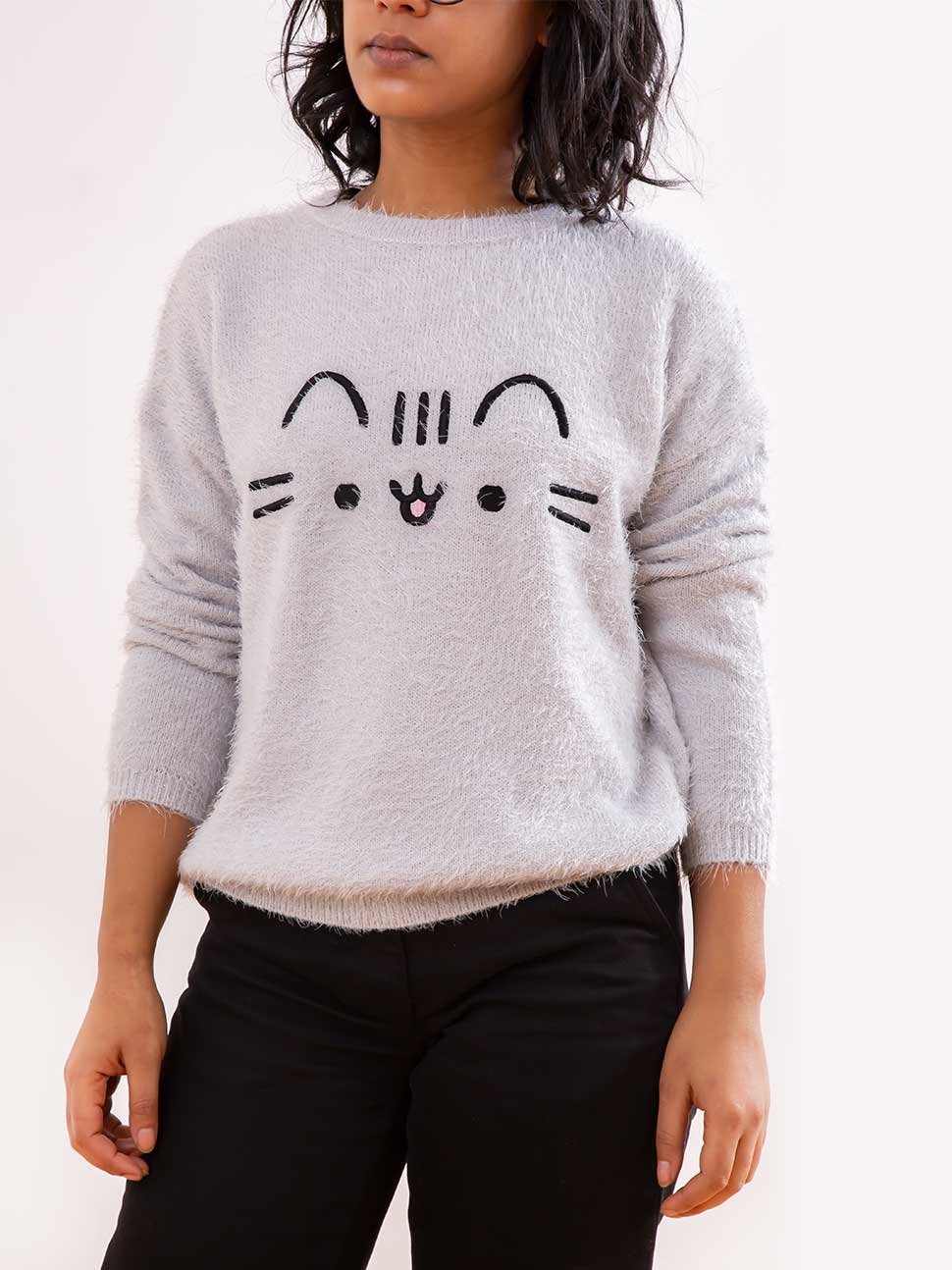 Fuzzy Face Sweater