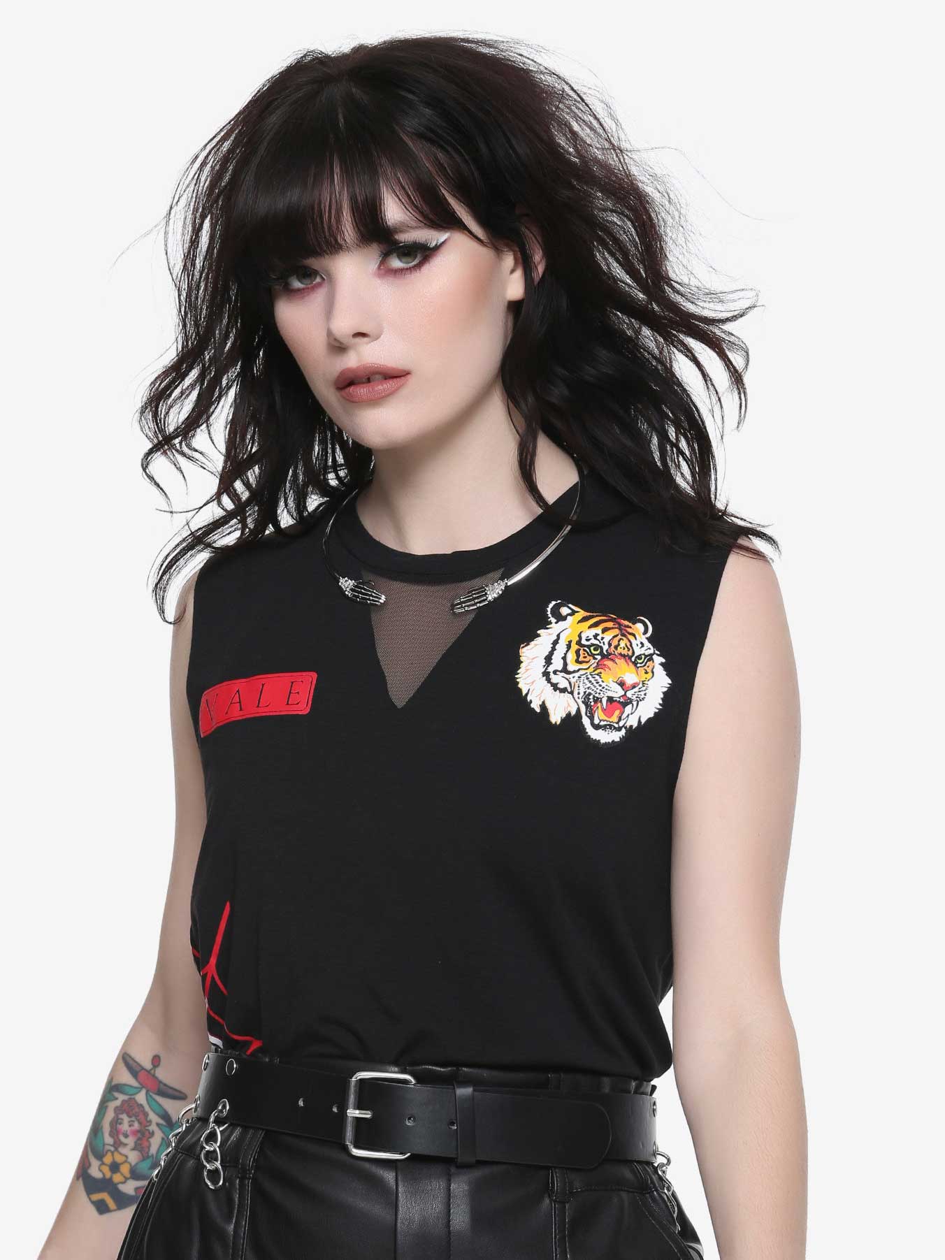 black top with tiger 
