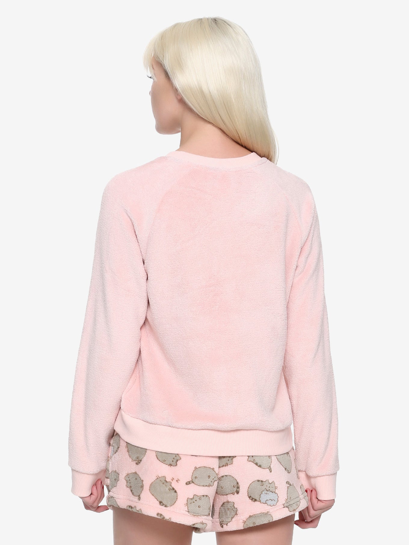 So lazy I can't move cat front pink top and shorts