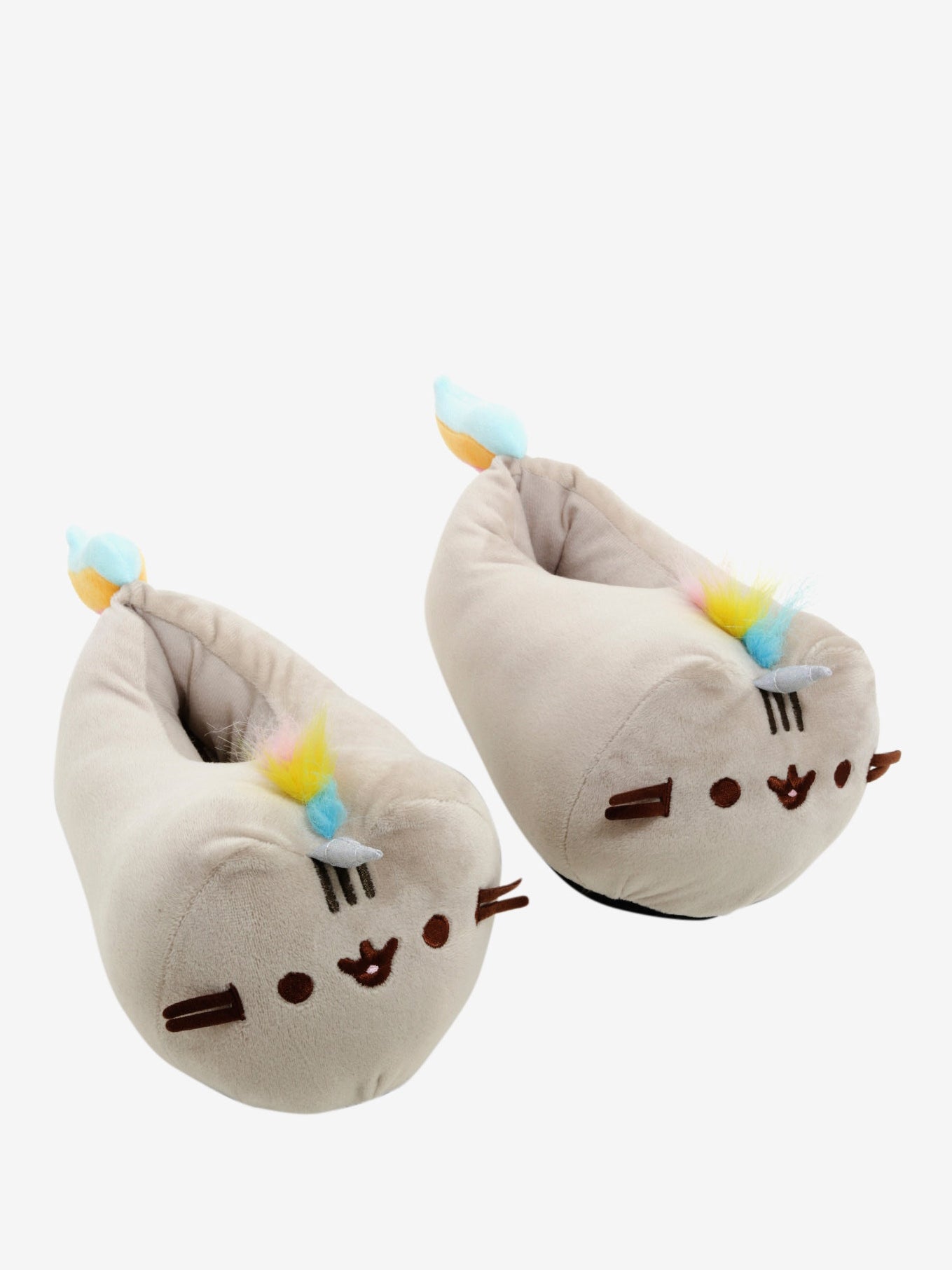 Cream kitty slippers
