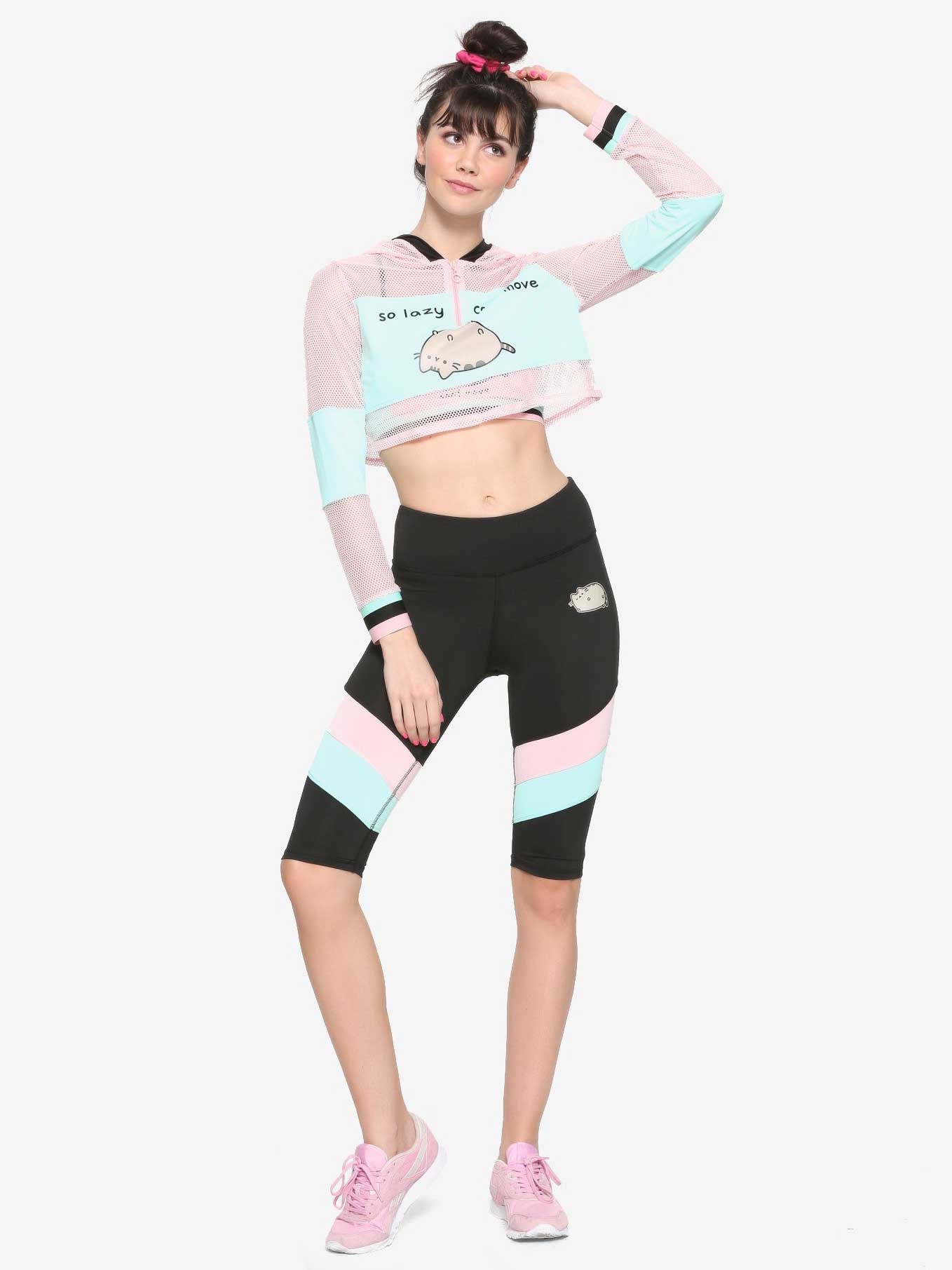 pink and mint green active wear