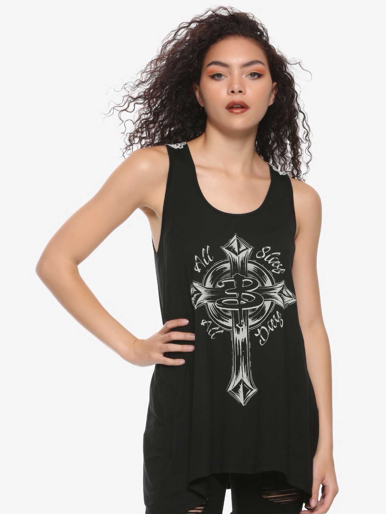 black tank with cross