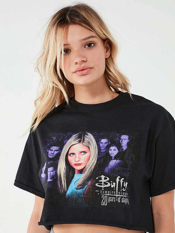 buffy the vampire slayer black crop top
