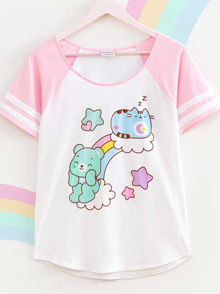 kids raglan shirt with rainbow and bears