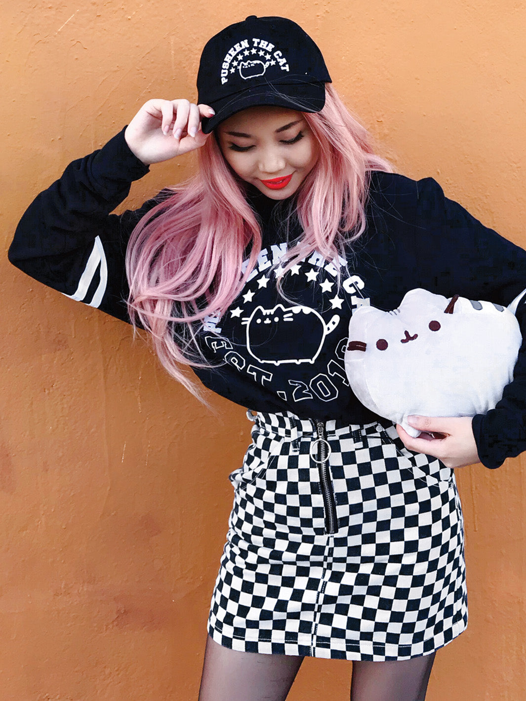 black Pusheen cat hoodie